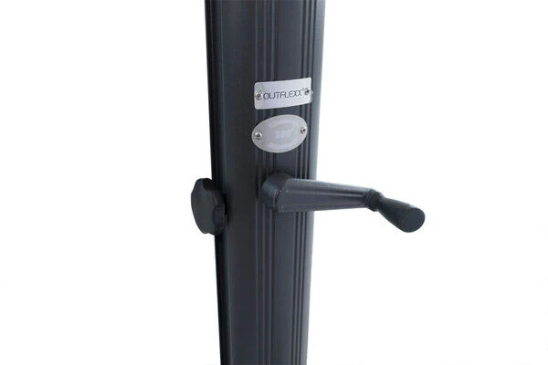 OUTFLEXX Ampelschirm, Anthrazit/creme, Alu/Polyester, 350x350cm, Inkl. Plattenständer 9 OUTFLEXX Ampelschirm, Anthrazit/creme, Alu/Polyester, 350x350cm, Inkl. Plattenständer – Bild 7