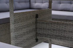 OUTFLEXX Loungemöbel, Hellgrau Meliert/grau, Polyrattan/Polyester, Tisch 145x79cm, 4 Tlg., 7 Pers, Inkl. Polster -Gartenladen 7 20396.jpg