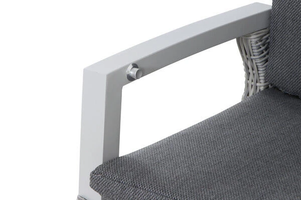 SIENA GARDEN Corido Sitzgruppe, Ice Grey, Alu / Gardino®-Geflecht, 4 Diningsessel, Stufenloser Lifttisch 130 X 75 X 47-71 Cm 9 SIENA GARDEN Corido Sitzgruppe, Ice Grey, Alu / Gardino®-Geflecht, 4 Diningsessel, Stufenloser Lifttisch 130 X 75 X 47-71 Cm – Bild 7