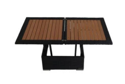 OUTFLEXX Loungetisch Höhenverstellbar, Schwarz, Polyrattan, 75/152x75x40/64,5cm -Gartenladen 7 2392 18.jpg