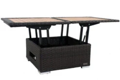 OUTFLEXX Loungetisch Höhenverstellbar, Braun, Polyrattan, 75/152x75x40/64,5cm -Gartenladen 7 2393 18.jpg