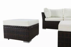 OUTFLEXX Loungemöbel-Set, Braun Marmoriert, Polyrattan, Inkl. Kaffeetisch, Für 5 Personen, Wasserfeste Kissenbox -Gartenladen 7 7759 BOX B.jpg