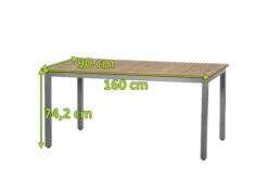 SIENA GARDEN Geneva Dining Tisch, Alu / FSC Teak, 160 X 90 Cm, 6 Personen 12 SIENA GARDEN Geneva Dining Tisch, Alu / FSC Teak, 160 X 90 Cm, 6 Personen -Gartenladen 8138 4 5.jpg