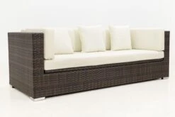 OUTFLEXX 3-Sitzer Sofa, Braun Marmoriert, Polyrattan, 210 X 85 X 70 Cm, Wasserfeste Kissenbox -Gartenladen 8 15734 1 BOX.jpg