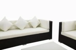 OUTFLEXX Loungemöbel-Set, Braun, Polyrattan, Für 9 Personen, Inkl. Kaffeetisch, Wasserfeste Kissenbox -Gartenladen 8 1599 BOX B.jpg