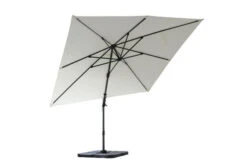 OUTFLEXX Ampelschirm, Creme, Pulverbesch. Aluminium, 300x300 Cm, Inkl. Plattenständer, Twist-Funktion -Gartenladen 8 16108.jpg