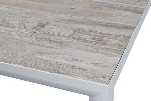 SIENA GARDEN Silva Diningtisch, Weiß/washed Grey, Alu/Keramik, 220x100cm 10 SIENA GARDEN Silva Diningtisch, Weiß/washed Grey, Alu/Keramik, 220x100cm – Bild 8