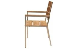 OUTFLEXX Esstischgarnitur, Silber, Edelstahl / FSC-Teakholz, Tisch 90 X 90 Cm, 4 Stapelsessel -Gartenladen 8 17254.jpg