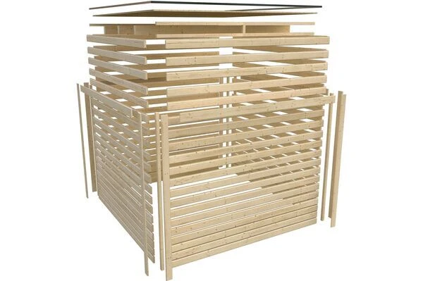 KARIBU Gartenhaus Neuruppin 3, Fichtenholz 28 Mm, Flachdach 10 KARIBU Gartenhaus Neuruppin 3, Fichtenholz 28 Mm, Flachdach – Bild 8