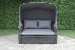 OUTFLEXX Fontana Loungebett, Grau, Polyrattan, Doppel-halbrund, Mit Unterschiebbaren Hockern, Dach Klappbar 22 OUTFLEXX Fontana Loungebett, Grau, Polyrattan, Doppel-halbrund, Mit Unterschiebbaren Hockern, Dach Klappbar -Gartenladen 8 18545.jpg