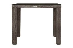 Ploß Rocking Dining Tisch, Grau/braun-meliert, Polyrattan, 90 X 90 Cm, Glasplatte In Steinoptik -Gartenladen 8 20156.jpg