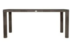 Ploß Rocking Dining Tisch, Grau/braun-meliert, Polyrattan, 170 X 90 Cm, Glasplatte In Steinoptik -Gartenladen 8 20157.jpg