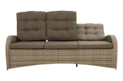 Ploß Rabida Comfort Dining / Lounge 3-Sitzer Sofa, Champagner-meliert, Polyrattan, 210x85x112 Cm, Verstellbar -Gartenladen 8 20164.jpg