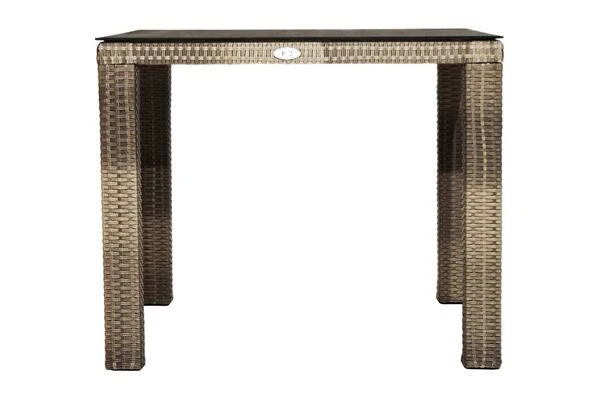 Ploß Rabida Dining Tisch, Champagner-meliert, Polyrattan, 90 X 90 Cm, Glasplatte In Steinoptik 10 Ploß Rabida Dining Tisch, Champagner-meliert, Polyrattan, 90 X 90 Cm, Glasplatte In Steinoptik – Bild 8