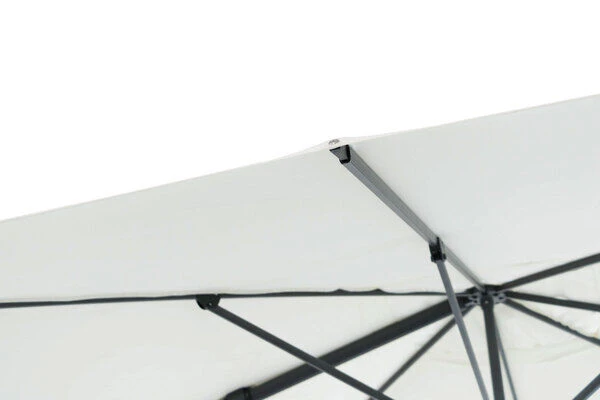 OUTFLEXX Ampelschirm, Anthrazit/creme, Alu/Polyester, 350x350cm, Inkl. Plattenständer 10 OUTFLEXX Ampelschirm, Anthrazit/creme, Alu/Polyester, 350x350cm, Inkl. Plattenständer – Bild 8