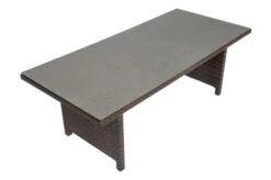 OUTFLEXX Dining Tisch, Braun Marmoriert, Polyrattan, 220 X 100 Cm, Tischplatte Spraystone, 6mm -Gartenladen 8 20663.jpg