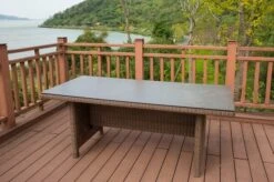 OUTFLEXX Dining Tisch, Hellbraun, Polyrattan, 200 X 95 Cm, Tischplatte Spraystone, 6mm -Gartenladen 8 20676.jpg