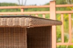 OUTFLEXX Dining Set, Hellbraun, Polyrattan, Tisch 200x95cm, Spraystone, 6mm, 6 Dining Sessel, Verstellbar 29 OUTFLEXX Dining Set, Hellbraun, Polyrattan, Tisch 200x95cm, Spraystone, 6mm, 6 Dining Sessel, Verstellbar -Gartenladen 8 20679.jpg