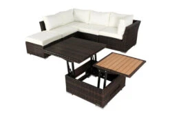OUTFLEXX Loungemöbel-Set, Braun Marmoriert, Polyrattan, Inkl. Loungetisch, Für 5 Personen, Wasserfeste Kissenbox 24 OUTFLEXX Loungemöbel-Set, Braun Marmoriert, Polyrattan, Inkl. Loungetisch, Für 5 Personen, Wasserfeste Kissenbox -Gartenladen 8 7759 BOX D.jpg