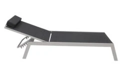VILLANA Gartenliege, Silber/schwarz, Aluminium/Textil, 198 X 60 X 32 Cm, Verstellbar -Gartenladen 9 13400.jpg