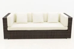 OUTFLEXX 3-Sitzer Sofa, Braun Marmoriert, Polyrattan, 210 X 85 X 70 Cm, Wasserfeste Kissenbox -Gartenladen 9 15734 1 BOX.jpg