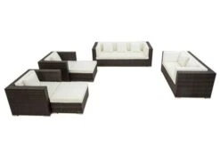 OUTFLEXX Loungemöbel-Set, Braun Marmoriert, Polyrattan, 9 Pers, Wasserfeste Kissenbox 21 OUTFLEXX Loungemöbel-Set, Braun Marmoriert, Polyrattan, 9 Pers, Wasserfeste Kissenbox -Gartenladen 9 16062 BOX A.jpg