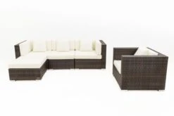 OUTFLEXX Loungemöbel-Set, Braun Marmoriert, Polyrattan, 5 Pers, Wasserfeste Kissenbox 20 OUTFLEXX Loungemöbel-Set, Braun Marmoriert, Polyrattan, 5 Pers, Wasserfeste Kissenbox -Gartenladen 9 16065 BOX A.jpg