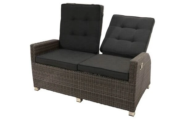 Ploß Rocking Comfort Dining / Lounge 2-Sitzer Sofa, Grau/braun-meliert, Polyrattan, 148x85x112 Cm, Verstellbar 11 Ploß Rocking Comfort Dining / Lounge 2-Sitzer Sofa, Grau/braun-meliert, Polyrattan, 148x85x112 Cm, Verstellbar – Bild 9
