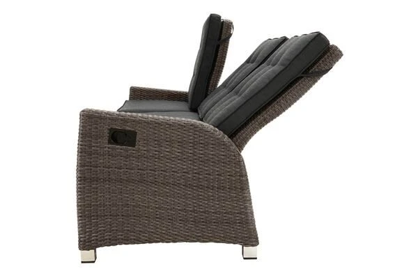 Ploß Rocking Comfort Dining / Lounge 3-Sitzer Sofa, Grau/braun-meliert, Polyrattan, 210x85x112 Cm, Verstellbar 11 Ploß Rocking Comfort Dining / Lounge 3-Sitzer Sofa, Grau/braun-meliert, Polyrattan, 210x85x112 Cm, Verstellbar – Bild 9