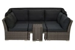 Ploß Rocking Loungeset, Grau/braun-meliert, Polyrattan, 5-6 Personen, Inkl. Sonnendach -Gartenladen 9 18220.jpg