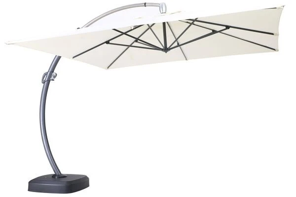 OUTFLEXX Luxus Ampelschirm, Anthrazit/creme, Edelstahl/Aluminium, 350x350cm, Inkl. Schirmständer Und Schutzhülle 11 OUTFLEXX Luxus Ampelschirm, Anthrazit/creme, Edelstahl/Aluminium, 350x350cm, Inkl. Schirmständer Und Schutzhülle – Bild 9