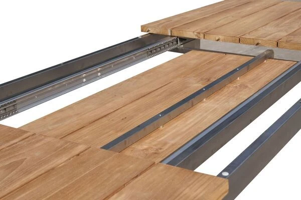 STERN Cardiff Set, Silber/silbergrau, Edelstahl/FSC-Teak, Tisch 220/340 X 100 Cm, 4 Stapel-, 2 Multipositionssessel 11 STERN Cardiff Set, Silber/silbergrau, Edelstahl/FSC-Teak, Tisch 220/340 X 100 Cm, 4 Stapel-, 2 Multipositionssessel – Bild 9