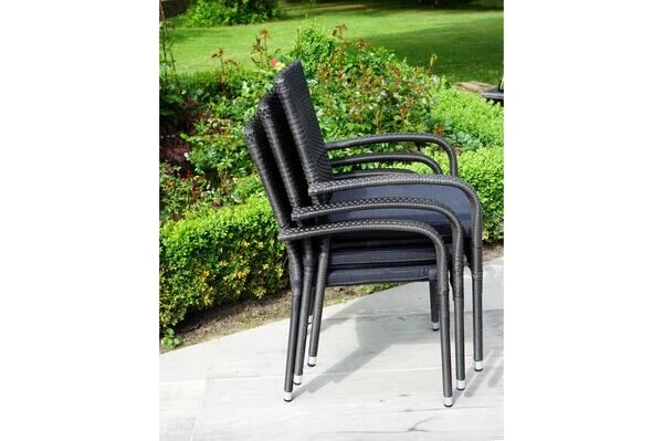 Ploß Rocking Basic Stapelstuhl, Grau/braun-meliert, Polyrattan, 56 X 64 X 92 Cm, Inkl. Polster 12 Ploß Rocking Basic Stapelstuhl, Grau/braun-meliert, Polyrattan, 56 X 64 X 92 Cm, Inkl. Polster – Bild 10