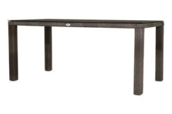 Ploß Rocking Dining Tisch, Grau/braun-meliert, Polyrattan, 170 X 90 Cm, Glasplatte In Steinoptik -Gartenladen 9 20157.jpg