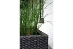 Ploß Rocking Pflanzgefäß, Grau/braun-meliert, Polyrattan, 113x40x70 Cm, Mit 3 Kunststoffeinsätzen -Gartenladen 9 20158.jpg