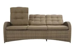 Ploß Rabida Comfort Dining / Lounge 3-Sitzer Sofa, Champagner-meliert, Polyrattan, 210x85x112 Cm, Verstellbar -Gartenladen 9 20164.jpg