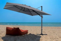 OUTFLEXX Ampelschirm, Anthrazit/grau, Alu/Polyester, 350x350cm, Inkl. Plattenständer -Gartenladen 9 20363.jpg