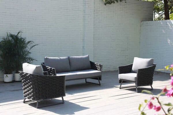 OUTFLEXX Oranger Blossom Lounge-Set, Anthrazit, Alu/XL Rope, 4-teilig, Inkl. Sitz- Und Rückenkissen, Tisch 120 X 70 X 42 Cm 11 OUTFLEXX Oranger Blossom Lounge-Set, Anthrazit, Alu/XL Rope, 4-teilig, Inkl. Sitz- Und Rückenkissen, Tisch 120 X 70 X 42 Cm – Bild 9