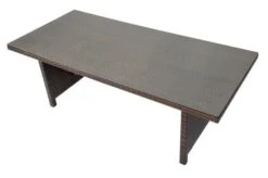 OUTFLEXX Dining Tisch, Braun Marmoriert, Polyrattan, 220 X 100 Cm, Tischplatte Spraystone, 6mm -Gartenladen 9 20663.jpg